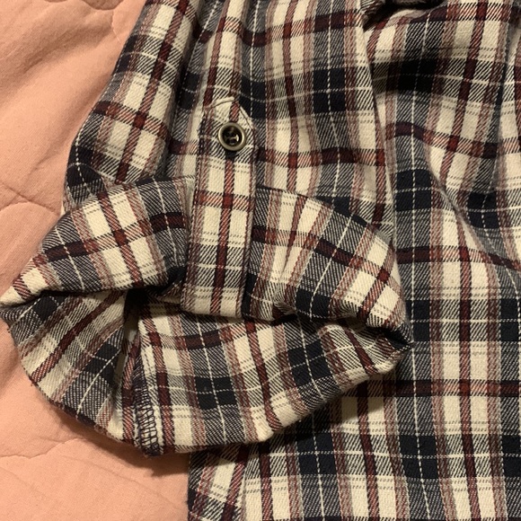 Plaid ChicSoul long sleeve shirt red and blue - Picture 2 of 4